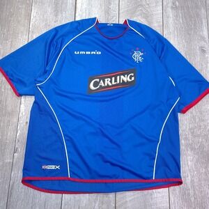 Umbro Glasgow Ranger Home Soccer Jersey Mens XXL 2005 2006 Scottish Short Sleeve